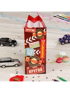 Пакет подарочный «С днём рождения!», 23×27×11.5 см, упаковка, Тачки - Фото 3