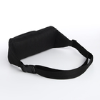 Поясная сумка на молнии, наружный карман, цвет чёрный - Фото 3
