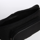 Поясная сумка на молнии, наружный карман, цвет чёрный - Фото 5