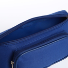 Поясная сумка на молнии, наружный карман, цвет синий - Фото 5