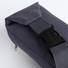 Поясная сумка на молнии, наружный карман, цвет серый - фото 9301520