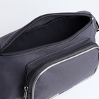 Поясная сумка на молнии, наружный карман, цвет серый - фото 9549514