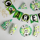 Посуда бумажная одноразовая «С днём рождения», 6 тарелок, 6 стаканов, 6 колпаков, 1 гирлянда - Фото 2