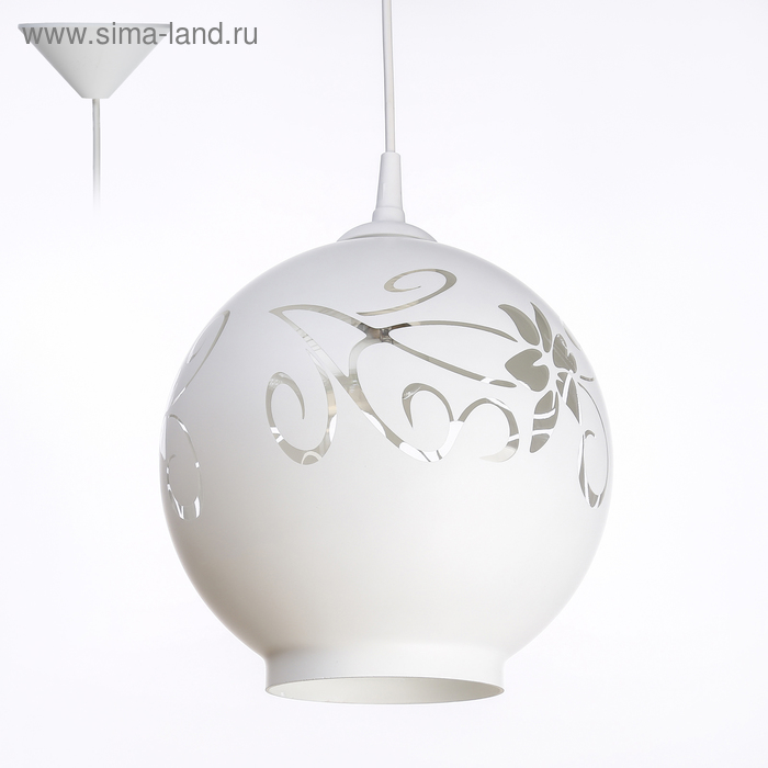 Светильник "Полушар" 1 лампа E27 40Вт белый д.250 - Фото 1