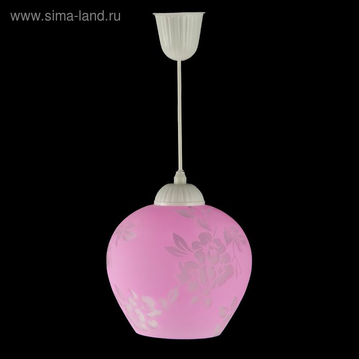 Светильник Ладера "Карисса" 1 лампа E27 40Вт розовый д.200 - Фото 1