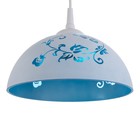 Светильник BayerLux  Колпак "Рочелл" 1 лампа E27 40Вт белый-синий  д.250 - Фото 4