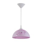 Светильник BayerLux  Колпак "Рочелл" 1 лампа E27 40Вт белый-розовый  д.250 - фото 319781271