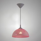Светильник BayerLux  Колпак "Рочелл" 1 лампа E27 40Вт белый-розовый  д.250 - Фото 2