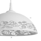 Светильник BayerLux Колпак "Лакресси" 1 лампа E27 40Вт белый  д.300 - Фото 5
