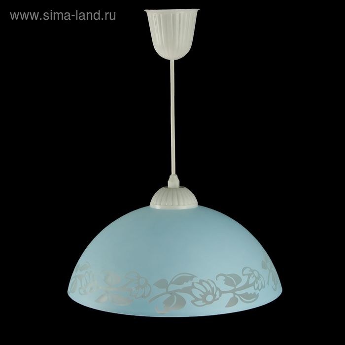 Светильник  Колпак "Лакресси" 1 лампа E27 40Вт синий  д.300 - Фото 1