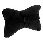 Ортопедическая подушка для шеи на подголовник, 25х20 см, экокожа, черно-белый - Фото 3