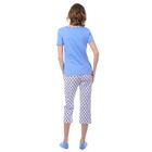 Пижама женская (футболка, бриджи) MK2750/01 цвет голубой, р-р 54, рост 158-164 - Фото 2