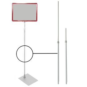 Трубка для рекламных стоек, телескопическая 55-97 см, d=12 см нижний, d=9 см верхний 2497758