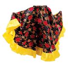Цыганская юбка для девочки с желтой оборкой по низу длина 75 (рост 134-140) - фото 8565049