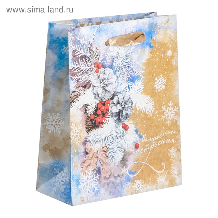 Пакет крафтовый вертикальный «Волшебного настроения!», 12 × 15 × 5,5 см - Фото 1