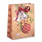 Пакет крафтовый вертикальный «Новогодие украшения», 23 × 27 × 8 см - Фото 1