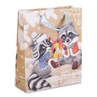 Пакет крафтовый вертикальный «Зимнее поздравление», 18 × 23 × 8 см - Фото 1