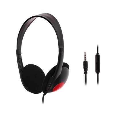 Наушники LuazON, накладные, микрофон, черные