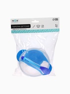 Тарелка на присоске, 350 мл, в наборе крышка, термоложка, синий - Фото 11