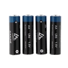 Батарейка алкалиновая (щелочная) Luazon, AA, LR6, спайка, 4 штуки - Фото 4