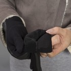 Перчатки женские безразмерные, комбинированные, без подклада, цвет чёрный - Фото 3