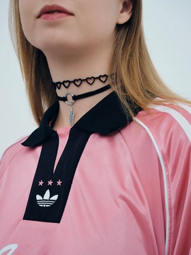 Чокер "Ассорти" романтика, (набор 4 шт), цвет чёрно-серебряный , длина 30,5см