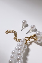 Набор 2 предмета: чокер, серьги «Торжество» трио, цвет бело-золотой, 30 см - Фото 3