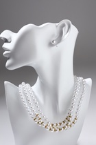 Набор 2 предмета: чокер, серьги «Торжество» трио, цвет бело-золотой, 30 см - Фото 4