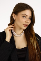 Набор 2 предмета: чокер, серьги «Торжество» трио, цвет бело-золотой, 30 см - Фото 1