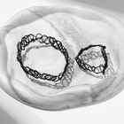 Набор 2 предмета: чокер, браслет «Классика», цвет чёрный, 30 см  (артикул 2271301)  большой выбор товаров оптом и в розницу по низким ценам с доставкой