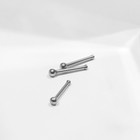 Пирсинг в нос (нострил) «Шарик», прямой, L=10 мм, набор 40 шт., цвет серебро - Фото 3