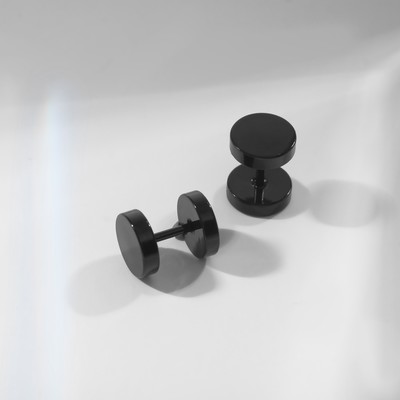 Пирсинг в ухо (плаг) «Тоннель», d=8 мм, чёрный