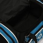 Сумка спортивная, отдел на молнии, 2 наружных кармана, цвет чёрный/голубой/белый - Фото 5