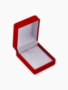 Футляр под набор: серьги и кулон «Прямоугольник» 7.5×6 см, красный, вставка белая - Фото 3