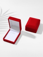 Футляр под набор: серьги и кулон «Прямоугольник» 7.5×6 см, красный, вставка белая - Фото 7