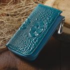 Ключница на молнии, 1 отдел, карман для карт, кольцо, карабины, цвет бирюзовый - Фото 1