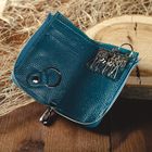 Ключница на молнии, 1 отдел, карман для карт, кольцо, карабины, цвет бирюзовый - Фото 3