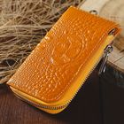 Ключница на молнии, 1 отдел, карман для карт, кольцо, карабины, цвет жёлтый - Фото 1