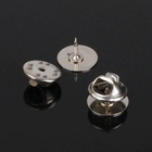 Основа для броши/значка (набор 5 шт.), площадка 1.5 см, цвет серебро - Фото 4