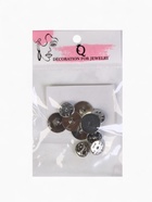 Основа для броши/значка (набор 5 шт.), площадка 1.5 см, цвет серебро - Фото 5