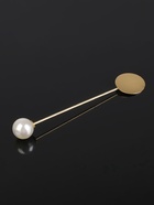 Основа «Брошь-игла» с бусиной d=1 см (набор 5 шт.), L=7.5 см, площадка 1.5 см, цвет золото - Фото 6