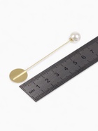 Основа «Брошь-игла» с бусиной d=1 см (набор 5 шт.), L=7.5 см, площадка 1.5 см, цвет золото - Фото 3