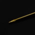 Основа «Брошь-игла» с листом (набор 5 шт.), L=7 см, площадка 0.9 см, цвет золото - Фото 3