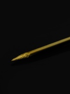 Основа «Брошь-игла» с листом (набор 5 шт.), L=7 см, площадка 9 мм, цвет золото - Фото 6