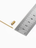 Основа «Брошь-игла» с листом (набор 5 шт.), L=7 см, площадка 9 мм, цвет золото - Фото 4