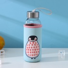 Бутылка для воды «Весёлые зверята», 300 мл, h=17 см, в чехле, стекло, МИКС - Фото 12