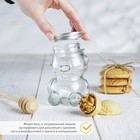 Баночка для мёда и варенья «Медвежонок», 100 мл, 6×8.5 см, металлическая крышка, стекло, прозрачная - Фото 2