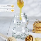 Баночка стеклянная для мёда и варенья «Медвежонок», 100 мл, 6×8,5 см - фото 8329779