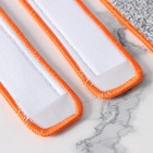 Набор насадок для плоской швабры с отжимом, 38×12 см, микрофибра, 2 шт, цвет МИКС - Фото 4