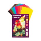 Картон цветной Calligrata «Попугай», А4, 16 листов, 8 цветов, глянцевый, мелованный - Фото 2